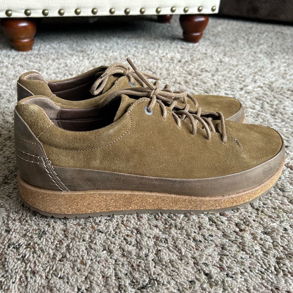 BIRKENSTOCK ‘Honnef’ Low Suede Leather Oxfords